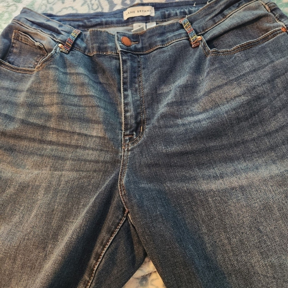 Lane Bryant rainbow boyfriend cropped denim jeans Size 18 - Picture 11 of 14